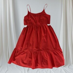Abercrombie kids coral dress with cutout detail